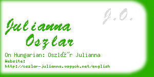 julianna oszlar business card